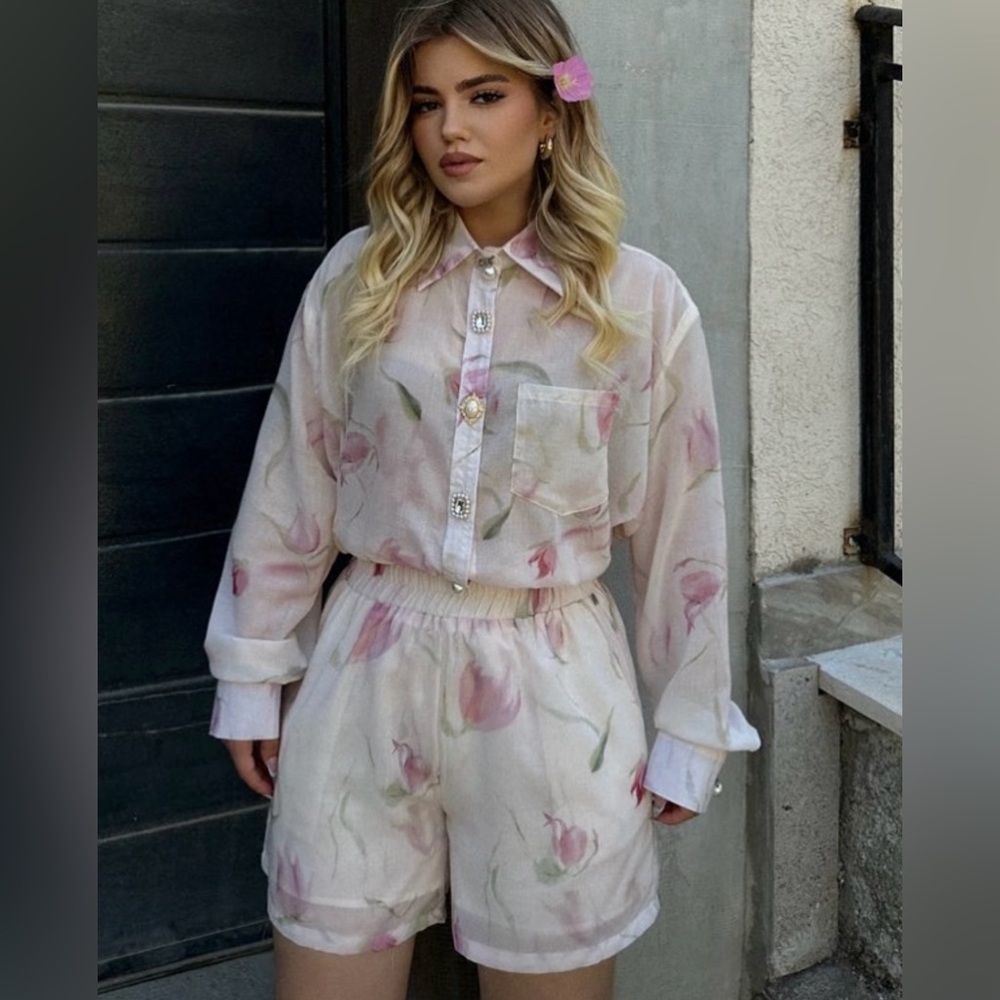 Floral Print Women's Suit